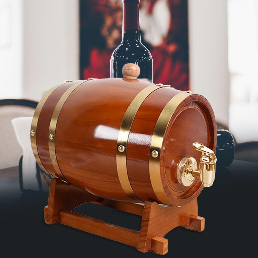 Verouderingsvat met houten standaard, eiken wijn voor de thuisbrouwer, maker, cocktail