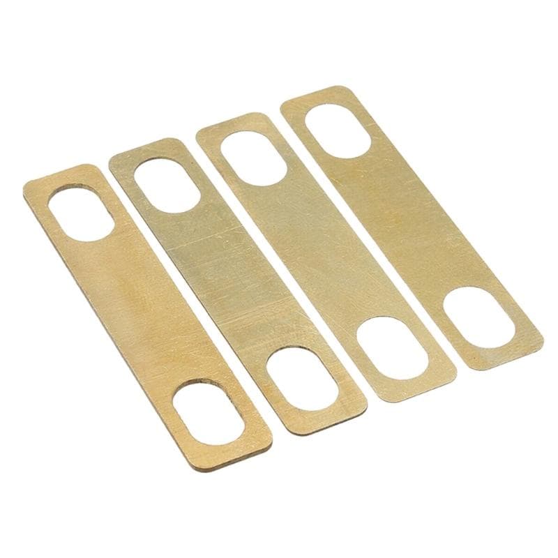 Gitaarhals Shim Messing Shims voor Gitaar en Bas Geschroefde Hals Reparatie, 4 Stuks