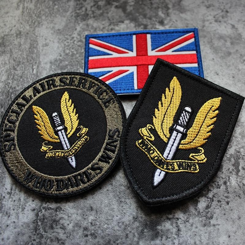Britse Special Air Service SAS Badge Geborduurd Armband Klittenband Badge Rainbow Six Rainbow Six