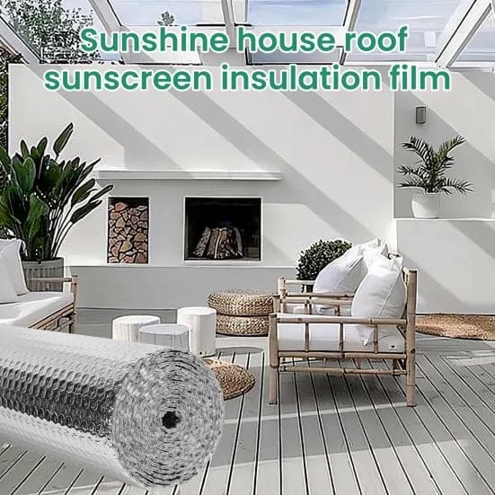 Isolatiefilm R-waarde 24 Reflecterende Isolatie Schuim Dubbele Luchtbel Warmte-isolatiefilm Waterdichte Folie Geïsoleerd Paneel
