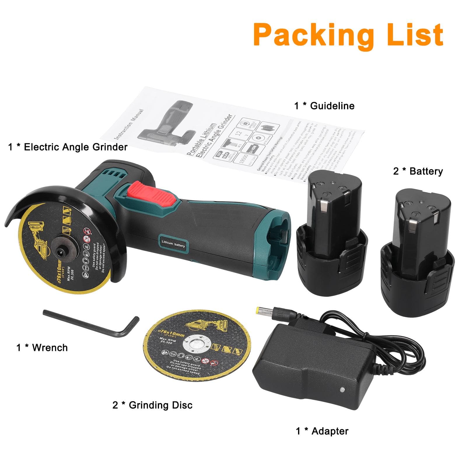 3inch elektrische slijpmachine borstelmotor multifunctionele haakse slijpmachine handheld lithium veelkleurig
