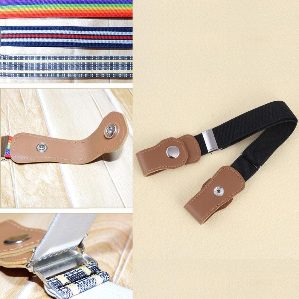 Kinderen Onzichtbare Riem Zonder Gesp Stretch Canvas Riem Voor Jongens Meisjes Zonder Gesp Naadloos Verstelbaar Lui Elastische Tailleband KTB