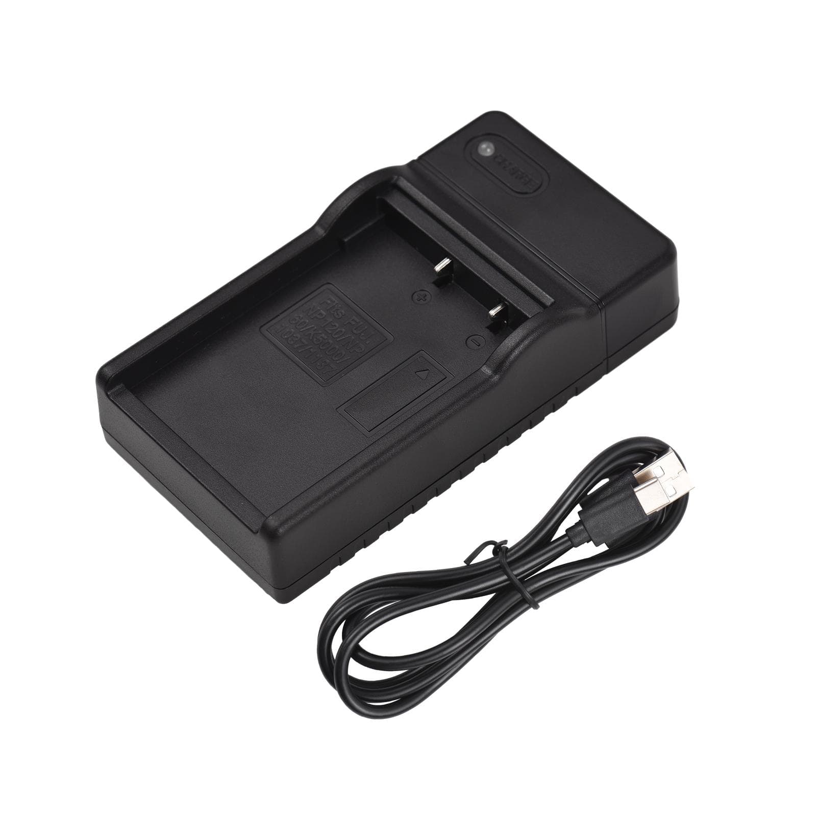NP-120 Batterijlader met LED-indicator Type-C-poort & USB-kabel Compatibel met HDR-AC3/ zwart