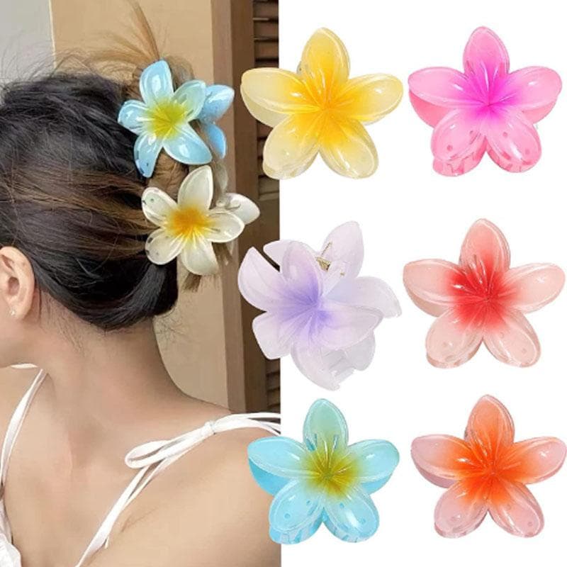 Mode Casual Zomer Bloem Haar Klauw Clip Haai Haarspeld Haarspeldjes Paardenstaart Houder Strand Hoofd Accessoires Vrouwen Meisjes Haarspeld