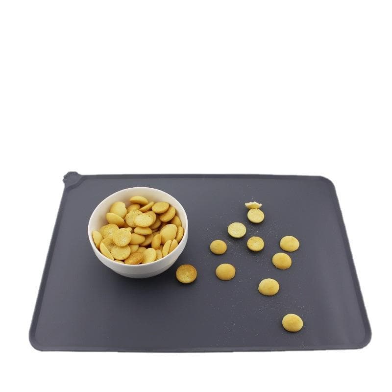 Extra grote siliconen huisdier placemat Hond PAWS Huisdier placemat Kat Hondenvoederbak Hondenbak Auto placemat Hondenmat zwart