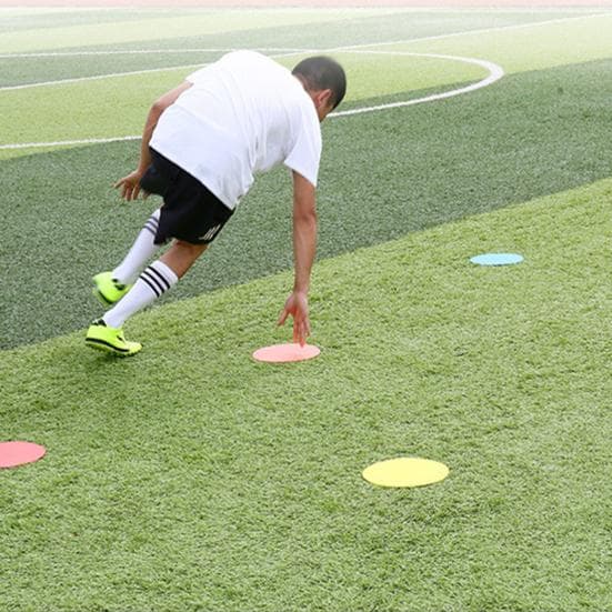 Voetbal Training Markeerplaat Antislip Behendigheidstraining Levendige Kleur Voetbaltraining Obstakel Logo Ronde Schijf voor Oefening