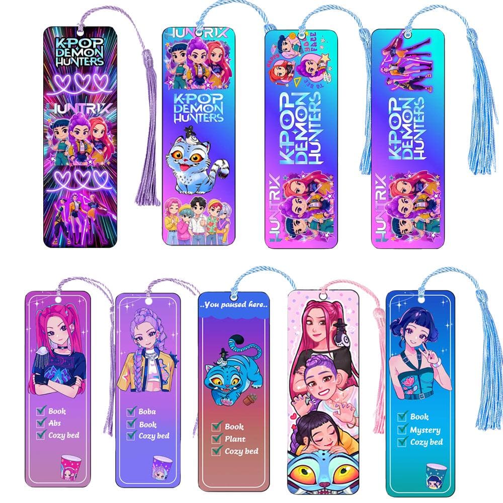 Kpop Demonenjagers Huntrix Cartoon Bladwijzers Anime Schattige Kantoorbenodigdheden Boekenliefhebbers Schoolbenodigdheden