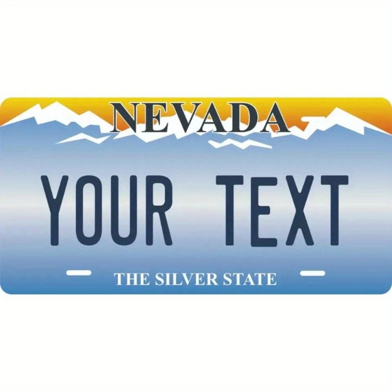12x6 Nevada Custom Kentekenplaat Gepersonaliseerde Tekst Sport Thema Nieuwigheid Metalen Wanddecoratie wit