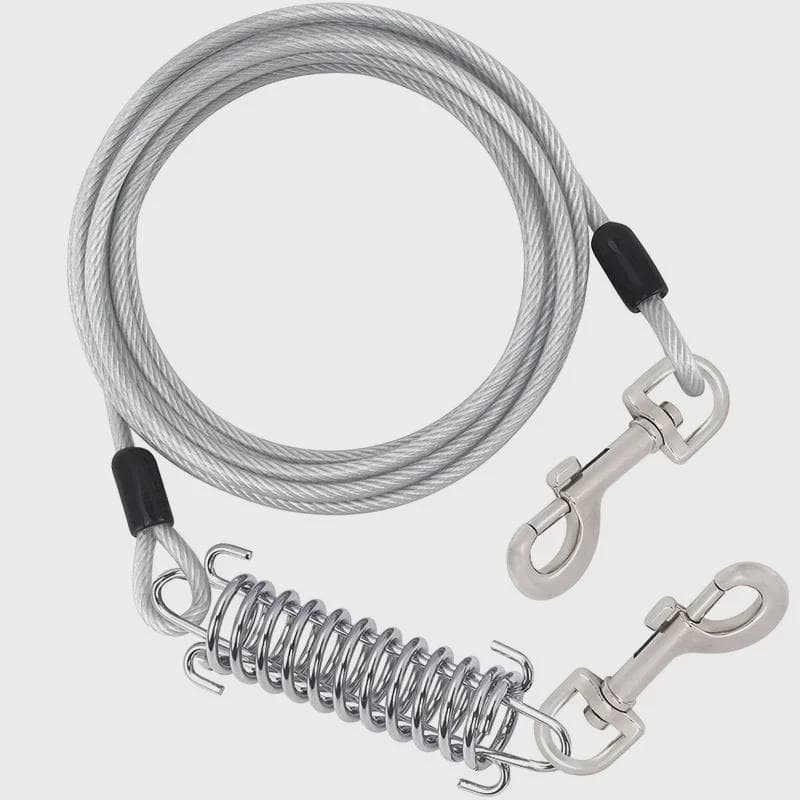Hondenriem: 3m, 5m of 10m stalen anti-bijt vuilafstotende buitenketting