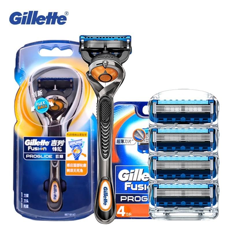 Gillette Fusion Proglide Handmatige Scheermesjes Voor Mannen Veiligheidsbaard Scheermesjes Scheerapparaat Ontharingsapparaat 1 Handvat 5 Mesjes