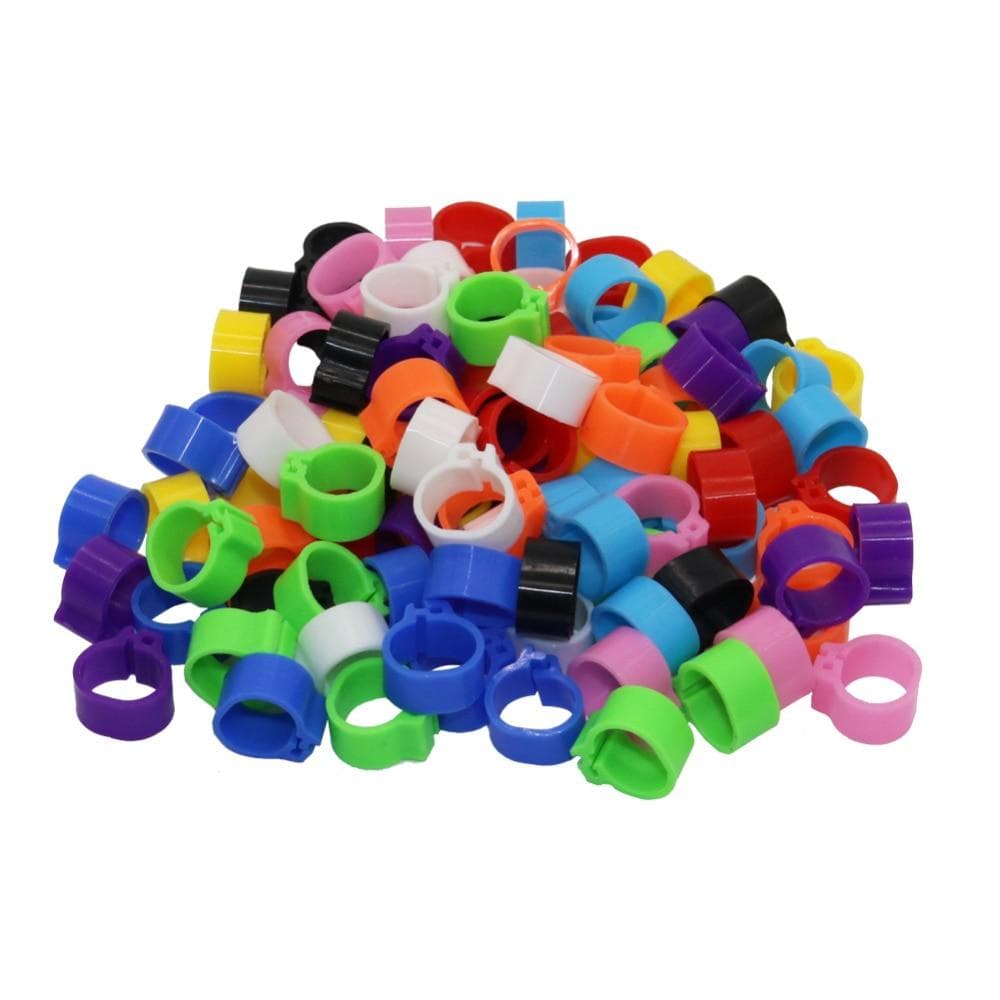 100 Stuks Binnendiameter 8MM 10MM Vogel Plastic Clip Ringen Duif Gekleurde Voetring 10 Kleuren Duif levert