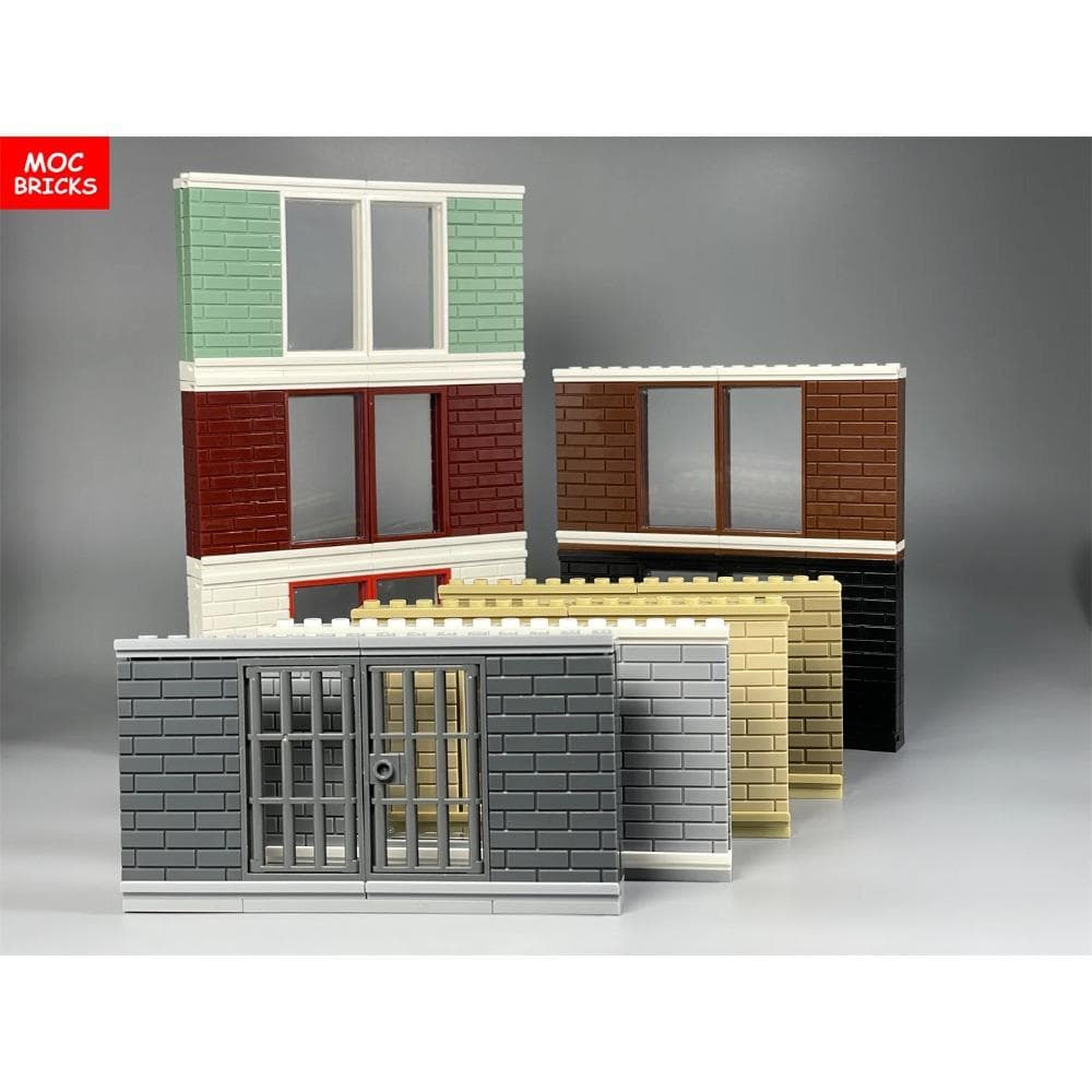 MOC Stenen Schuifdeur 1x4x6 Frame 60596 92589 Huiswand Geassembleerde Deeltjes Bouwsteen Plastic Speelgoed voor kind