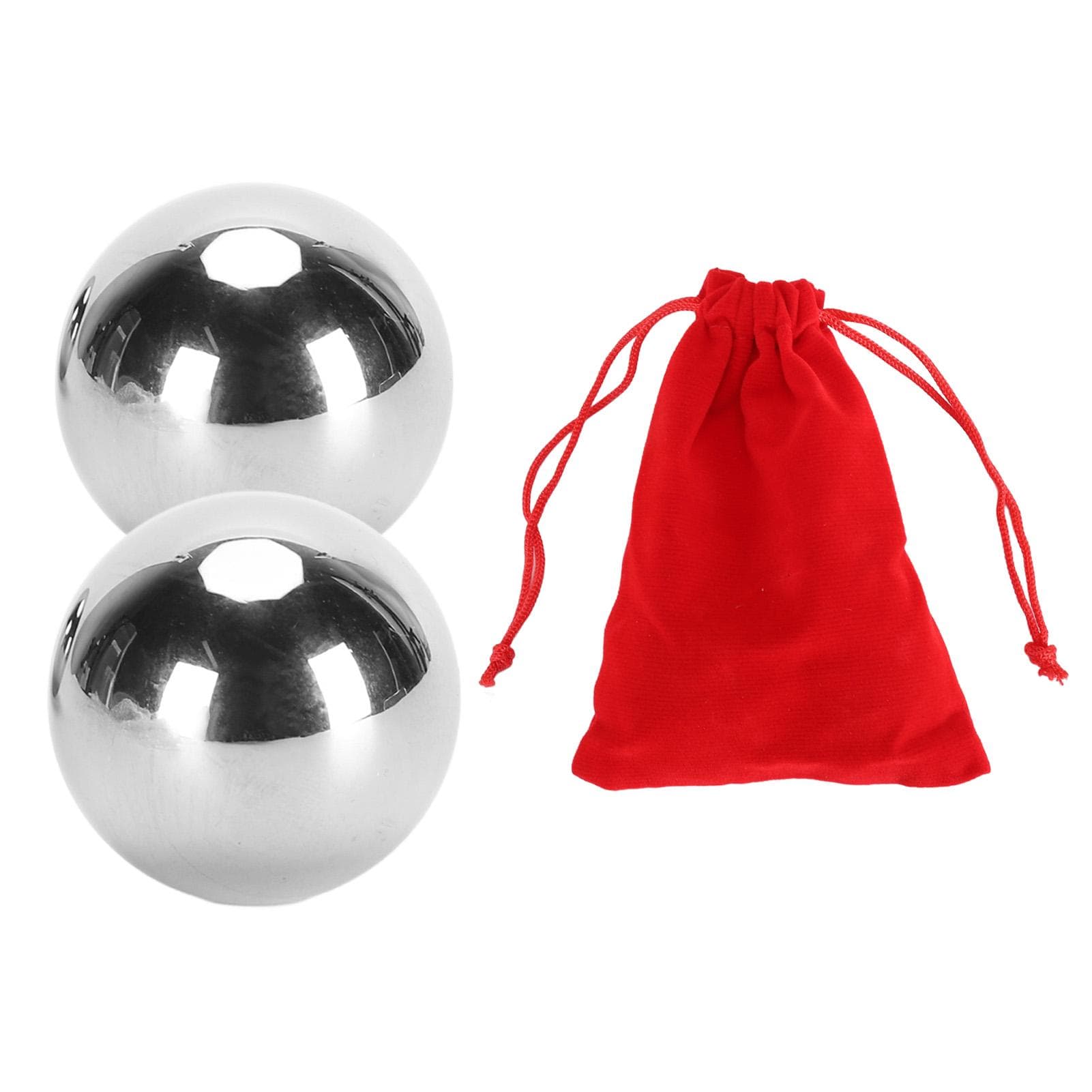 1 Paar Baoding Ballen 3,5 cm Diameter Roestvrij Staal Handballen voor Kracht Flexibiliteit Training Stressverlichting