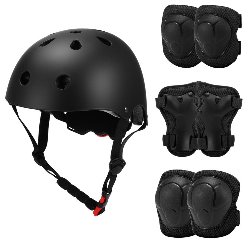 7-in-1 helm en beschermingsset voor kinderen, verstelbare kniebeschermers, elleboogbeschermers en polsbeschermers voor scooters, skateboards, rolschaa