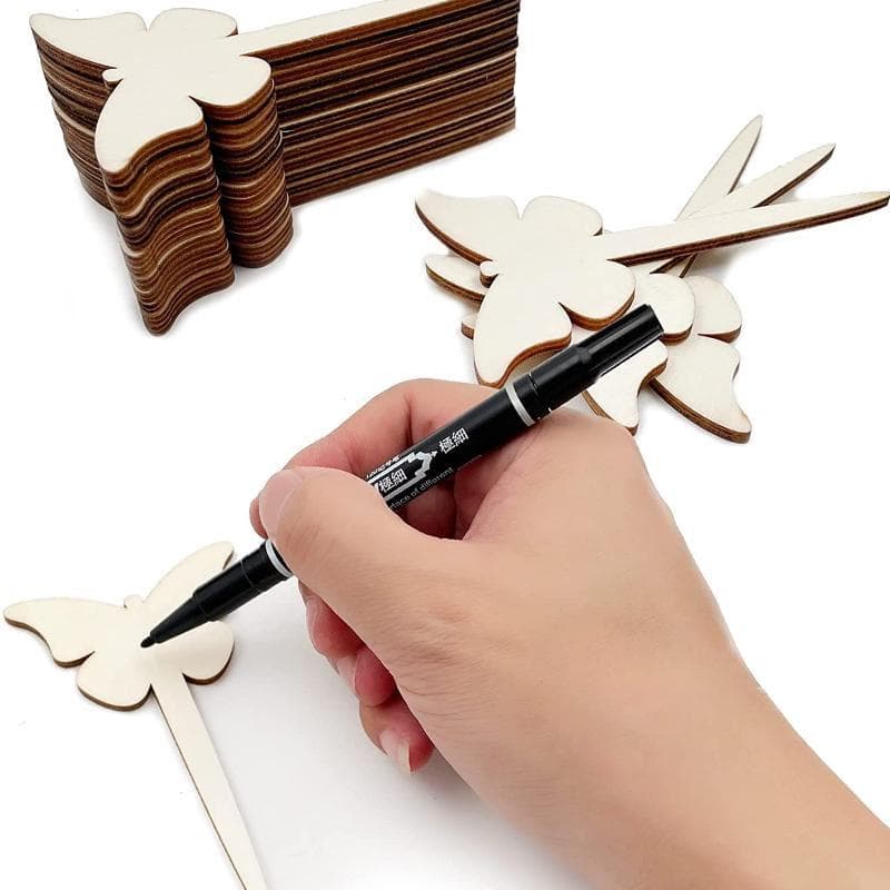 30 Stuks/50 Stuks Houten Plant Etiketten Tuin Tags Met Een Marker Pen Voor Bloemen Vetplanten Decoratieve Bloemen Plant teken Tuin Markers