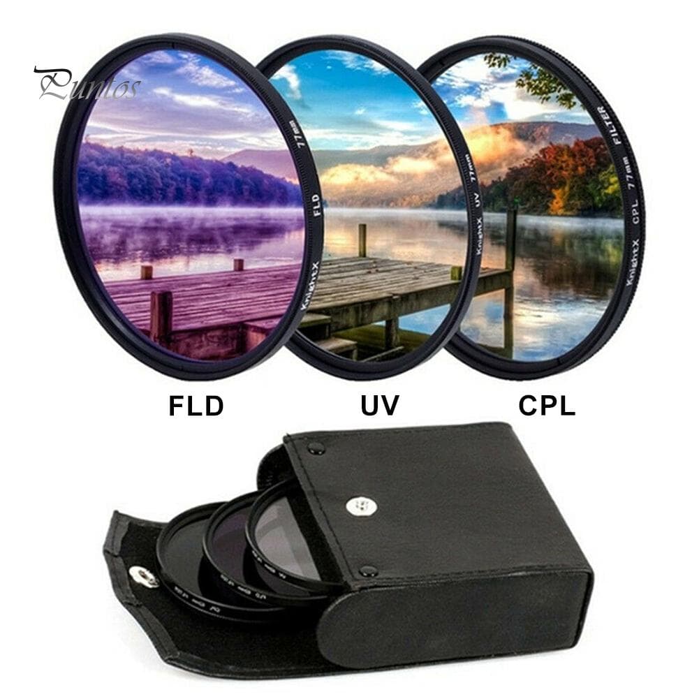 Professionele UV CPL polarisator FLD fotofotografie filterset voor spiegelreflexcamera