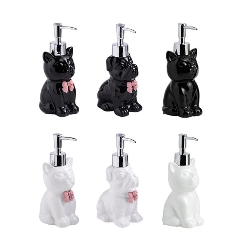 Creatieve Keramische Katten Vorm Zeepbakje Vloeistof Dispenser Voor Het Bewaren Van Diverse Vloeistoffen voor Lotion Shampoo Badkamer Gebruik