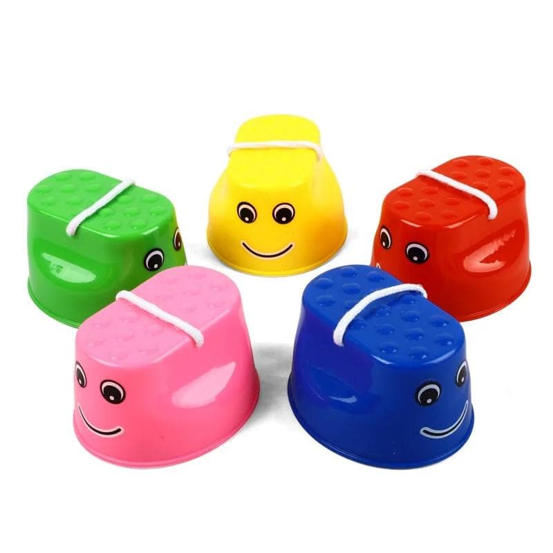 Plastic Walker Stilt Shoe Kinderen Outdoor Fun Sport Walker Walk Balance Training Speelgoed Kleuterschool Leermiddelen DDJ geel