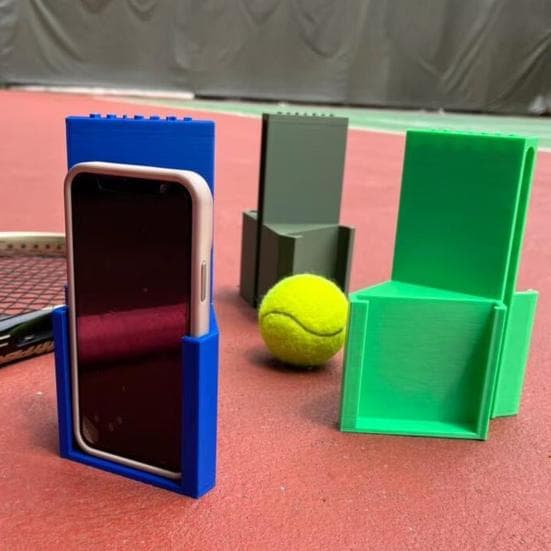 Tennis Camera Mount Dubbele Perspectief Telefoon Actie Camera Houder met Clip 3D Geprinte Tennisnet Mount oranje