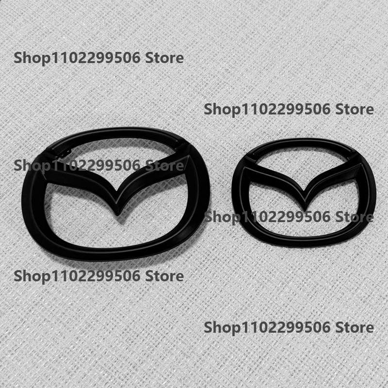 Voor MAZDA 3 5 6 8 CX-3 CX-4 CX-5 CX-8 CX-9 CX-30 CX-50 CX-60 CX-90 matzwart Voorste Koplamp Embleem Achterklep Embleem Auto Logo