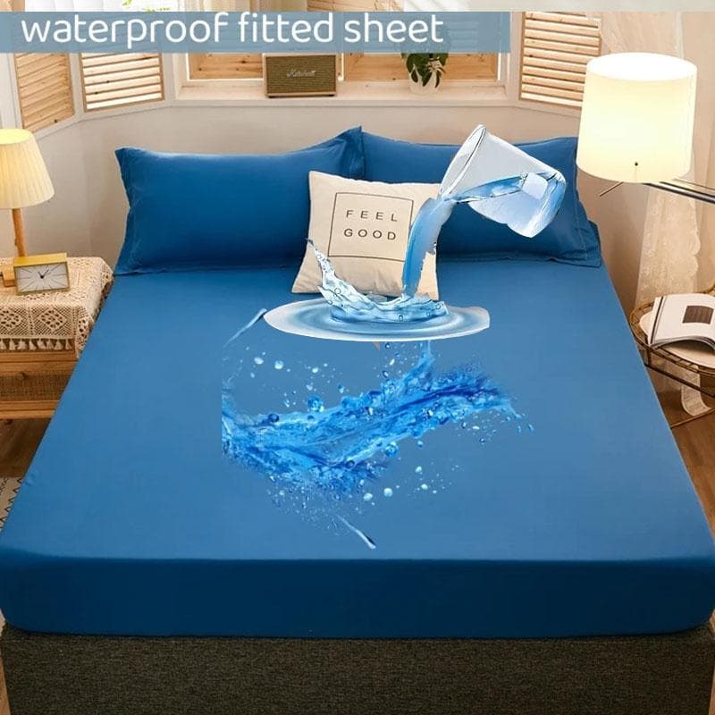 Waterdicht hoeslaken Home Elastisch laken Huidvriendelijke bedovertrek Beddengoed Matrashoes Kingsize bedovertrek(Geen kussensloop)
