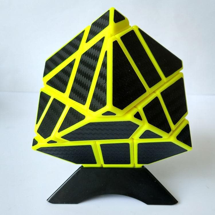 Vreemde Vorm Kubus Koolstofvezel Sticker 3 *3 *3 Ghost Magico Kubus Puzzel Speed Cube Voor Kinderen Kubus Speelgoed Kerstcadeau zwart