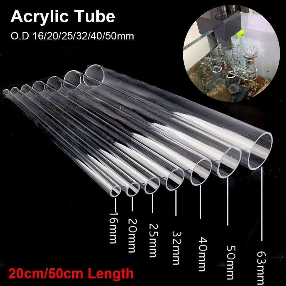 1 Stuks Buiten Diameter 16/20/25/32/40/50mm Acryl Buis Heldere Transparante Buizen Hulpstukken Hydroponics Besproeiing
