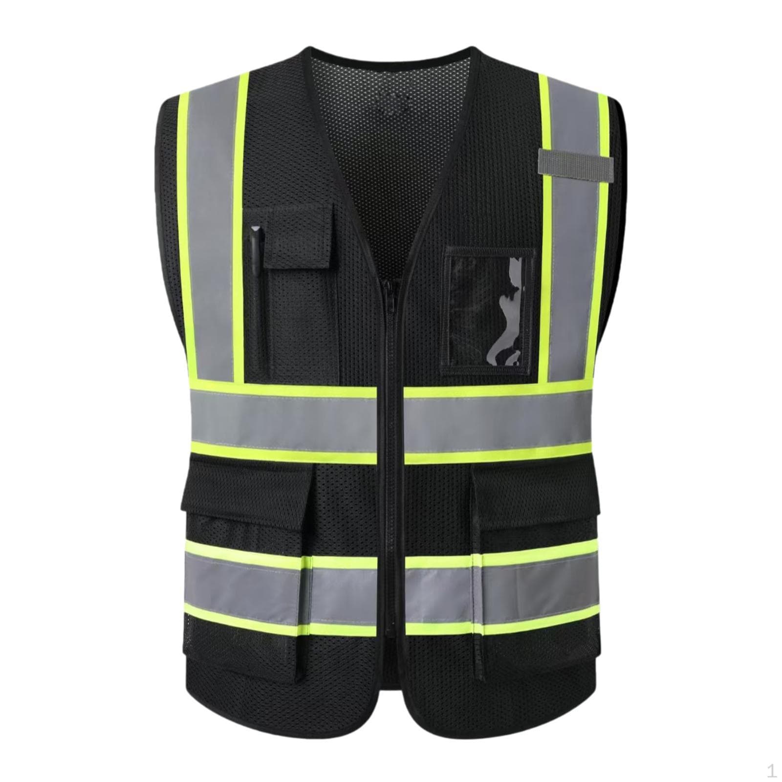 Ademend meshvest met brede reflecterende stroken voor magazijngebruik