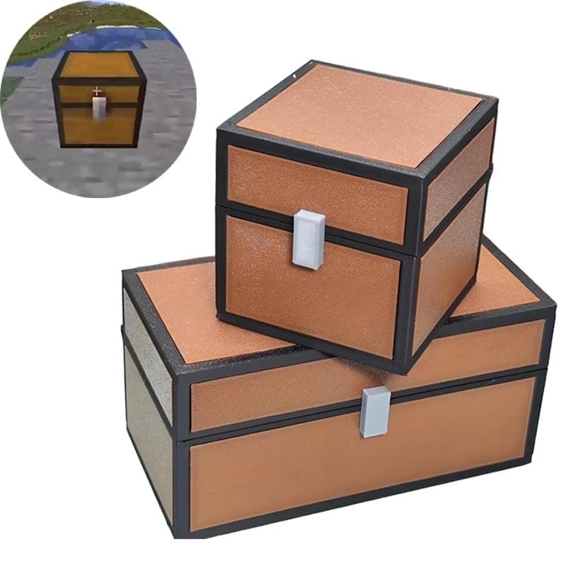 MC Opbergdoos Magnetisch Pixel Schattig Sieraden Organizer Mini Speelgoed Snuffeldoosje Blokstijl Desktop Decoratie Zandbak Spel Fans