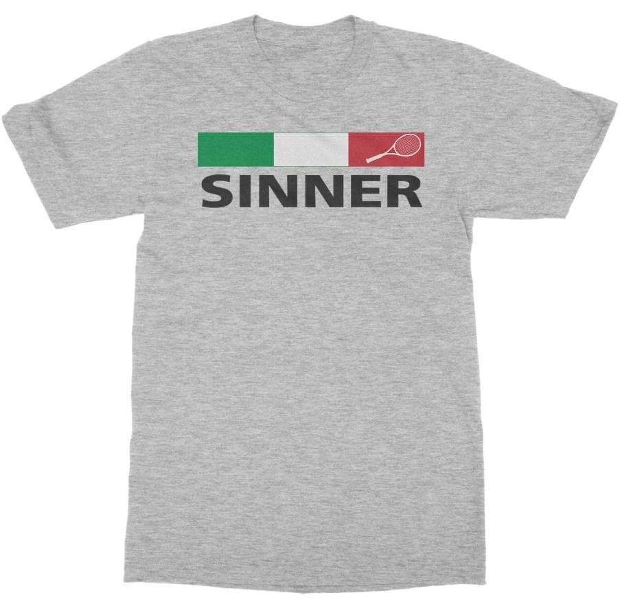 Jannik Sinner Supporter Tribute Tennis Fans Cadeau Unisex T-shirt maat S5XL Unisex T-shirt cm