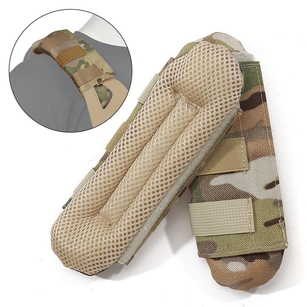 Verstelbare Schouderbanden voor Rugzakken Tactisch Vest Schouderbanden Antislip Ademend Mesh Snel Los te Maken Outdoor Fotografie Reisrugzak kaki