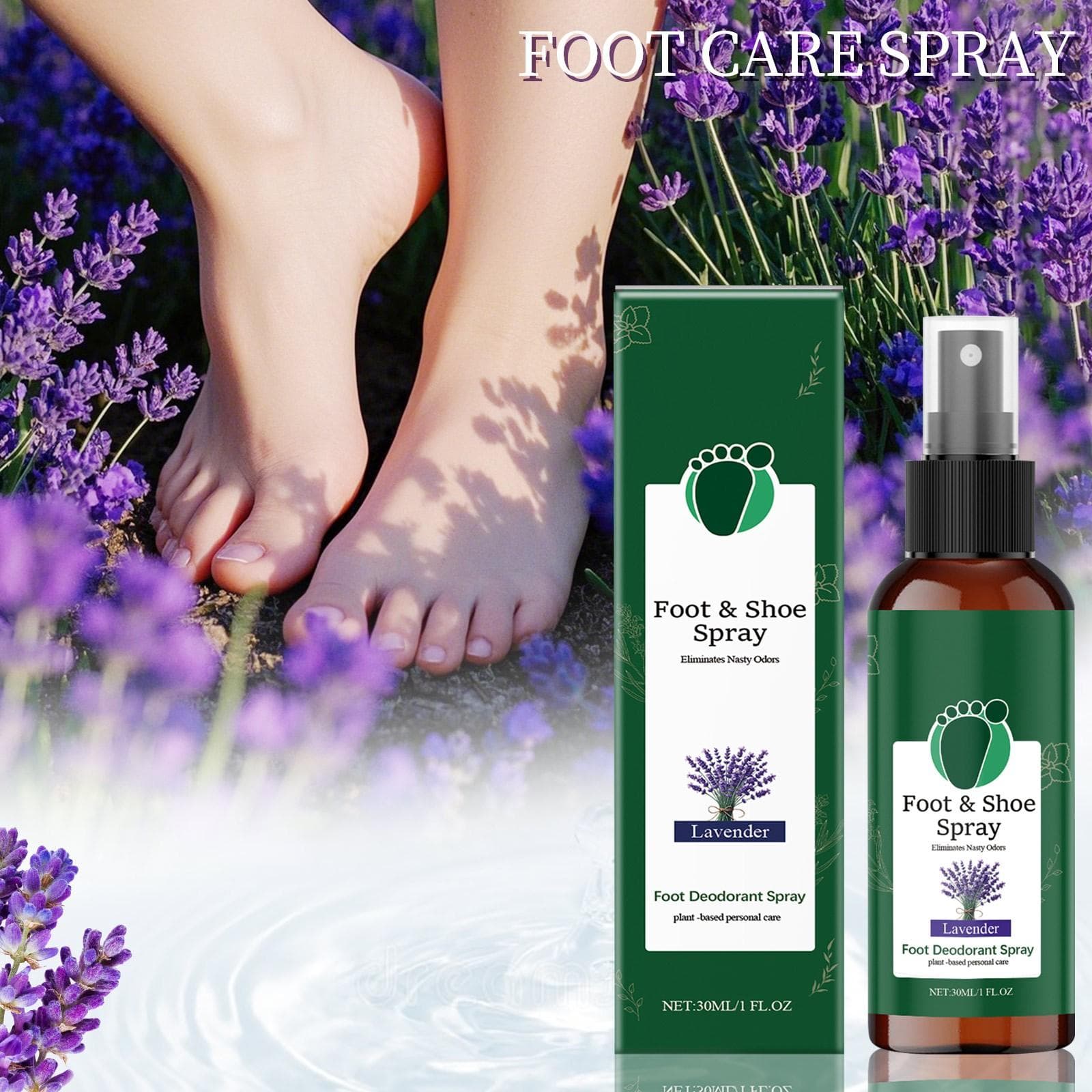 Voetschimmel, Natuurlijke Kruiden Voet Deodorant Spray, Geschikt Voor De Meeste Voet Deodorants, Behandelt Jeuk En Geur(30 ml wit