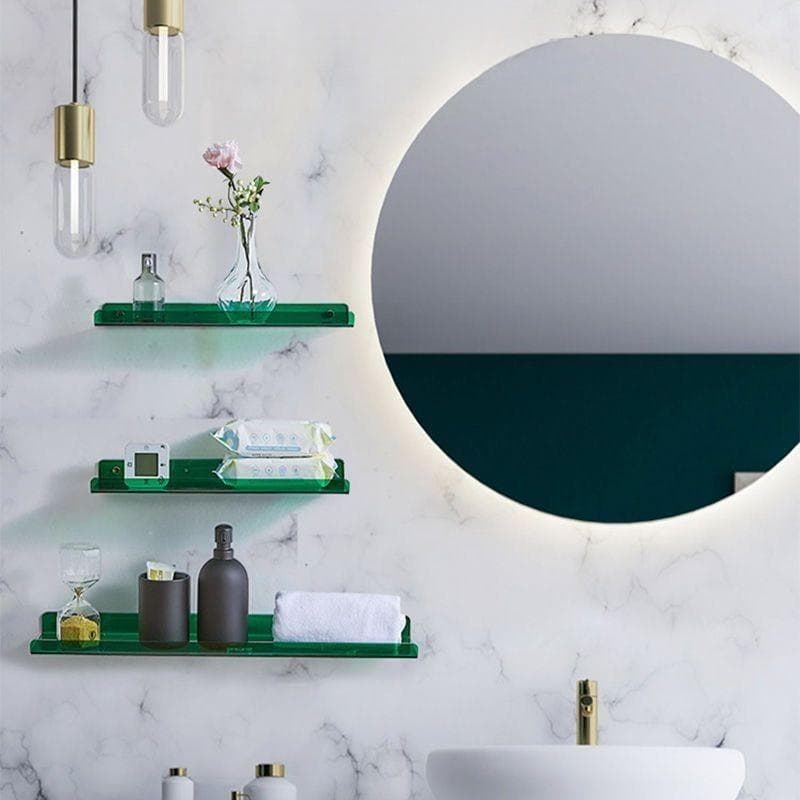 Kleur Acryl Wandmontage Type Opbergrek Moderne Badkamer Woonkamer Planken Gratis Ponsen Wandplank Woonaccessoires oranje