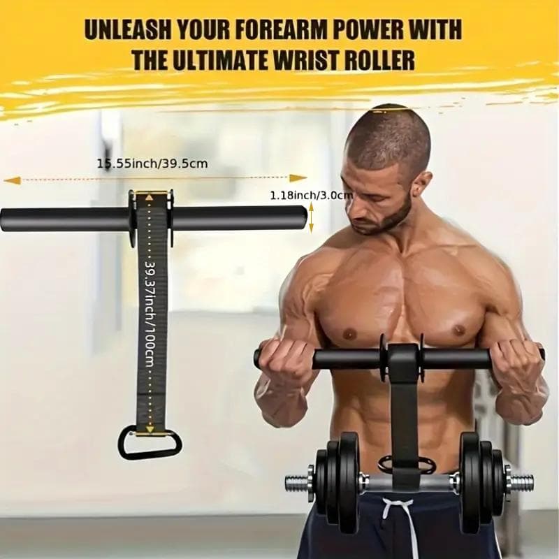 IJzeren Pols Onderarm Versterker Spier Training Stok Kracht Apparatuur Zwart Universele Maat Power Fitness Buitensporten Uitrusting zwart