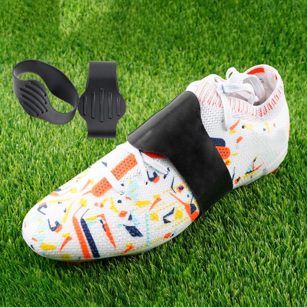 Voetbal Vetersluiting Bandjes Siliconen Voetbalschoen Vetersluiting Cover Schoenveters Covers Sportaccessoire voor Voetbal Honkbal Schoenen zwart