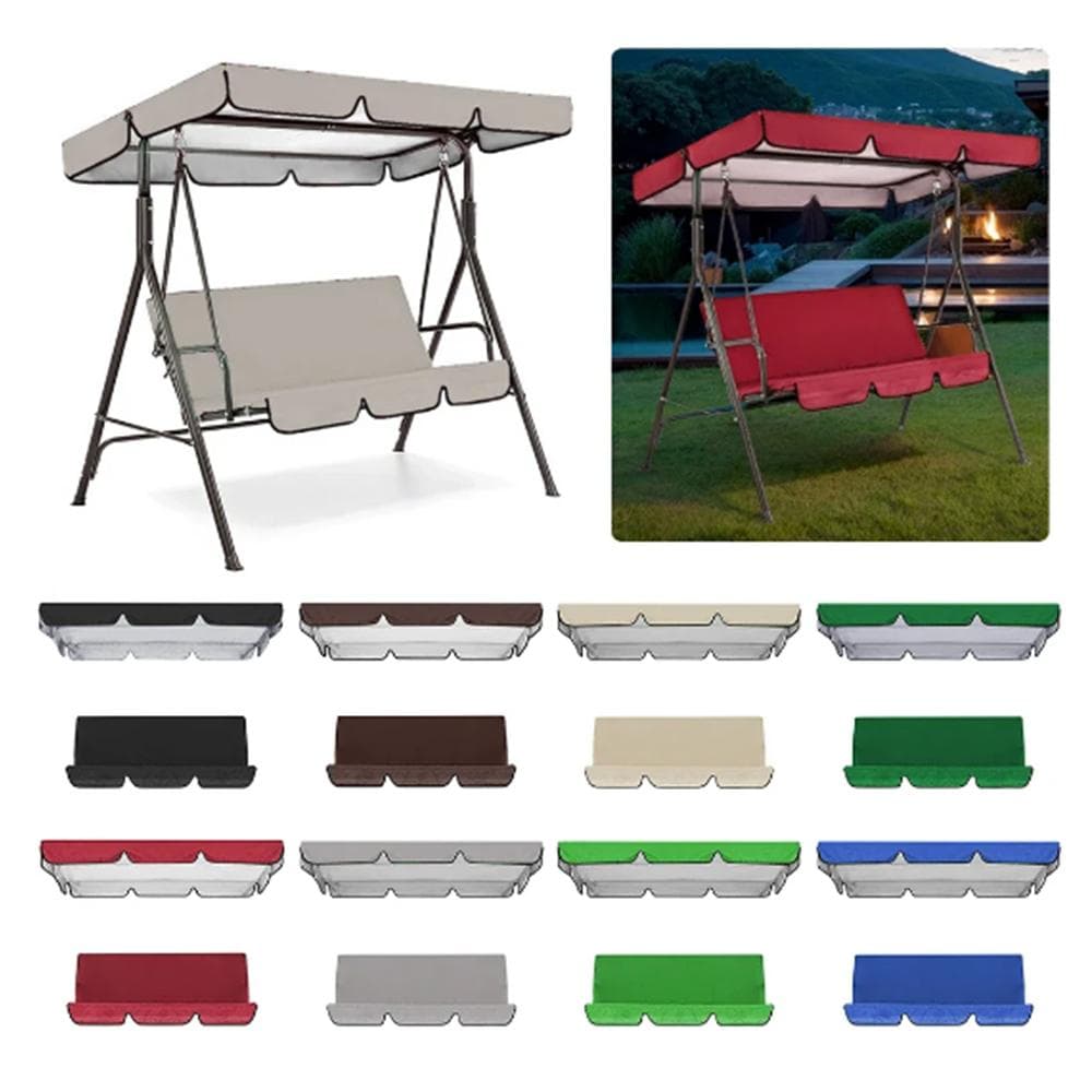 2PC Buitenschommelstoel Luifel Tuin Waterdichte Schommel Luifel Dakbedekking Buiten Tuinschommelstoel Luifel Dak Schaduw rood