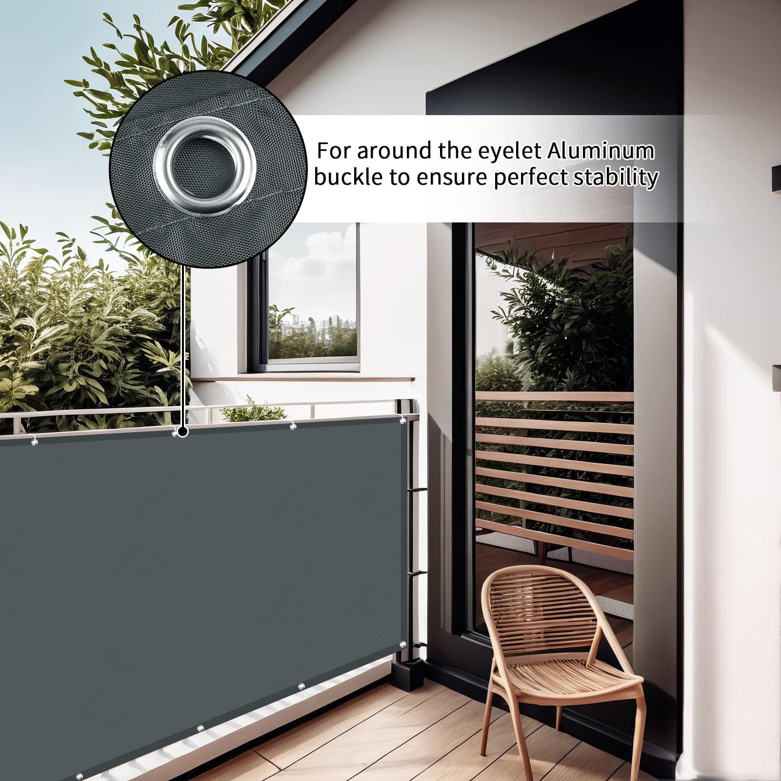 Zonnezeil met Oogjes Waterdicht Pergola Balkon Privacyhoes Luifel Zeil voor Terras Afscheiding Buiten Tuin Achtertuin Zwembad zand