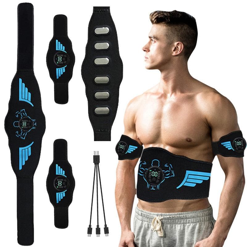 Buikspier Fitness Vibratie Riem EMS Spierstimulator Elektrische Slimme ABS Trainer voor Lichaamsslim Afvallen Vet Verbranden Unisex