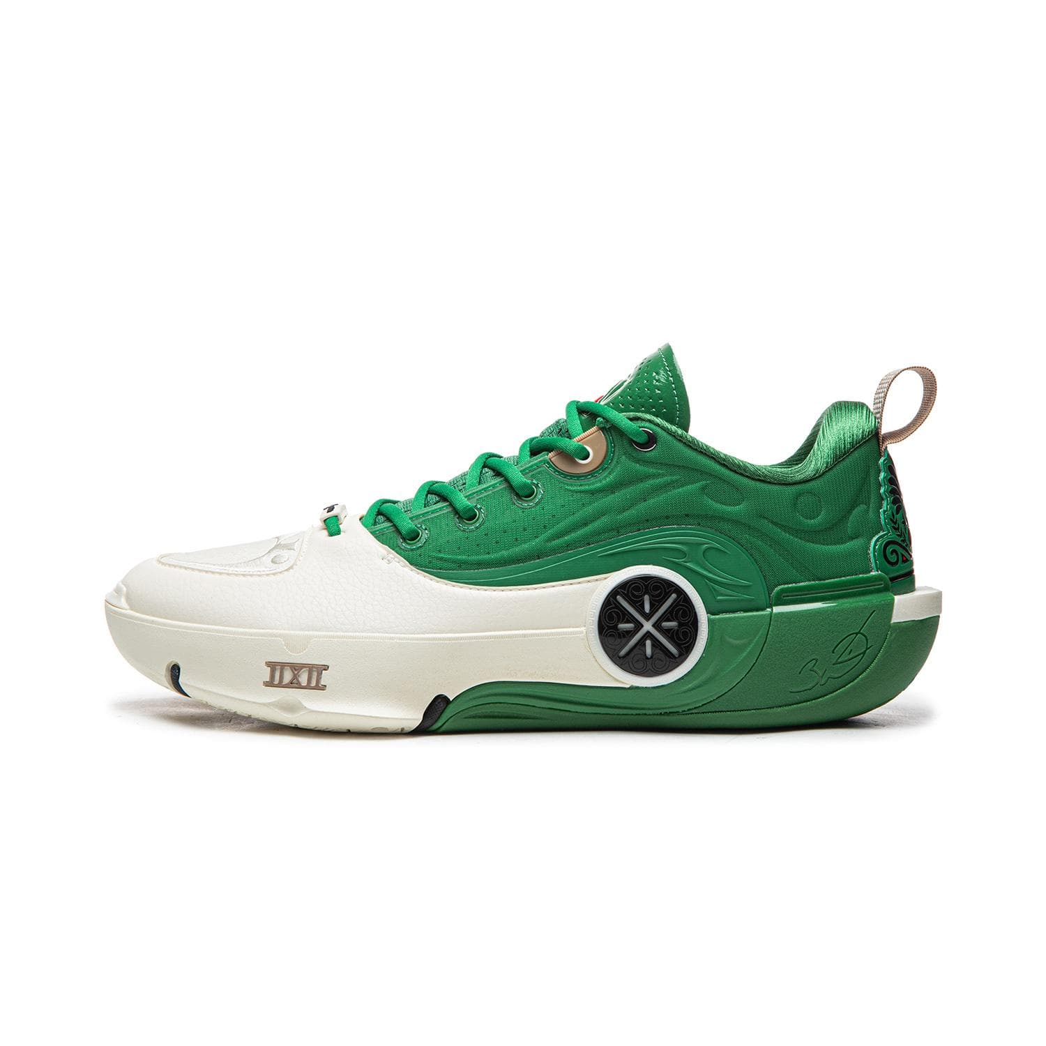 Li Ning WOW12 Dempende Antislip Slijtvaste Ademende Veerkrachtige Grip Lage Top Basketbalschoenen Heren ABAV085-4 cm