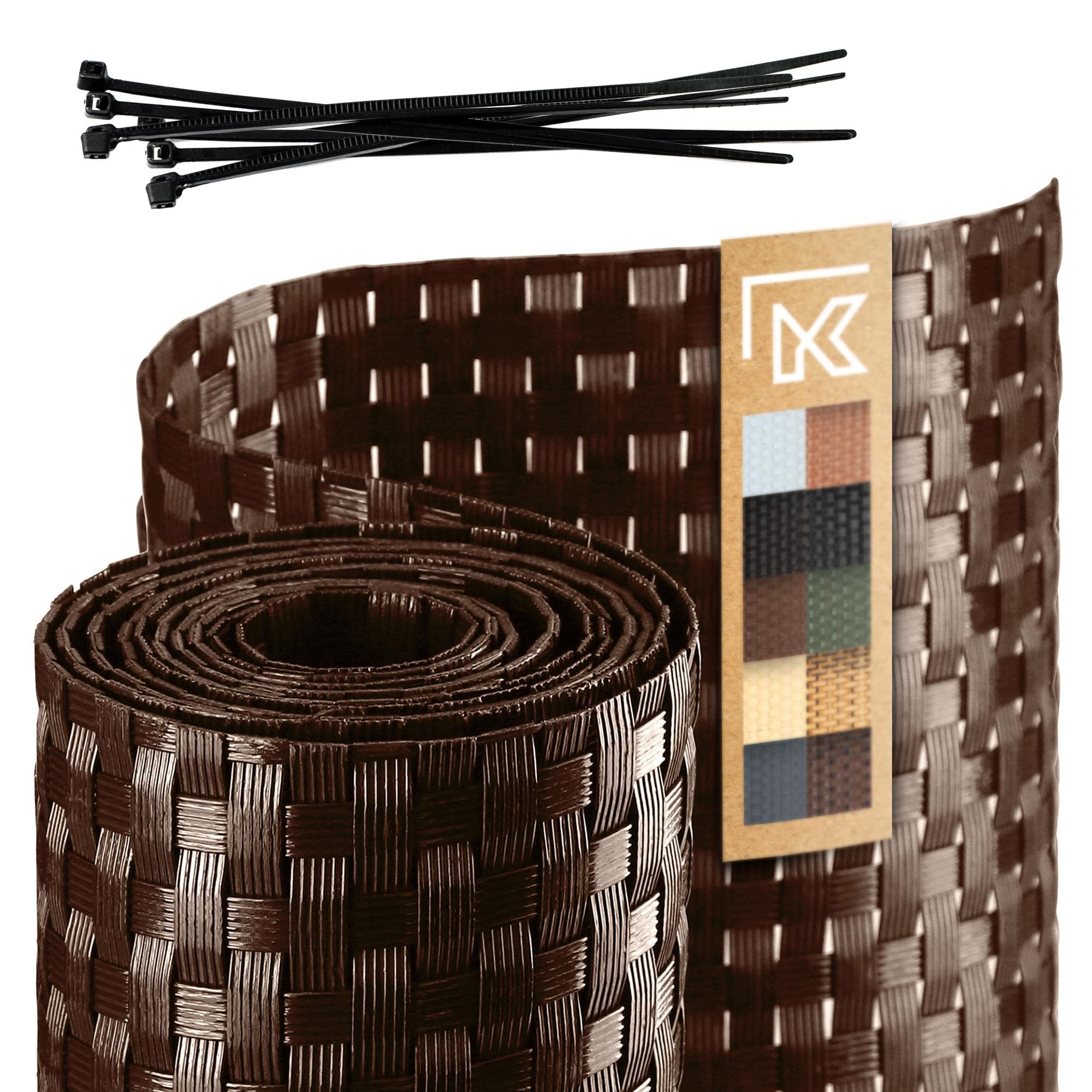 KADAX Schermband Voor Schermpanelen 19cm 2,55m Schuttingafdekking donkergrijze kleur