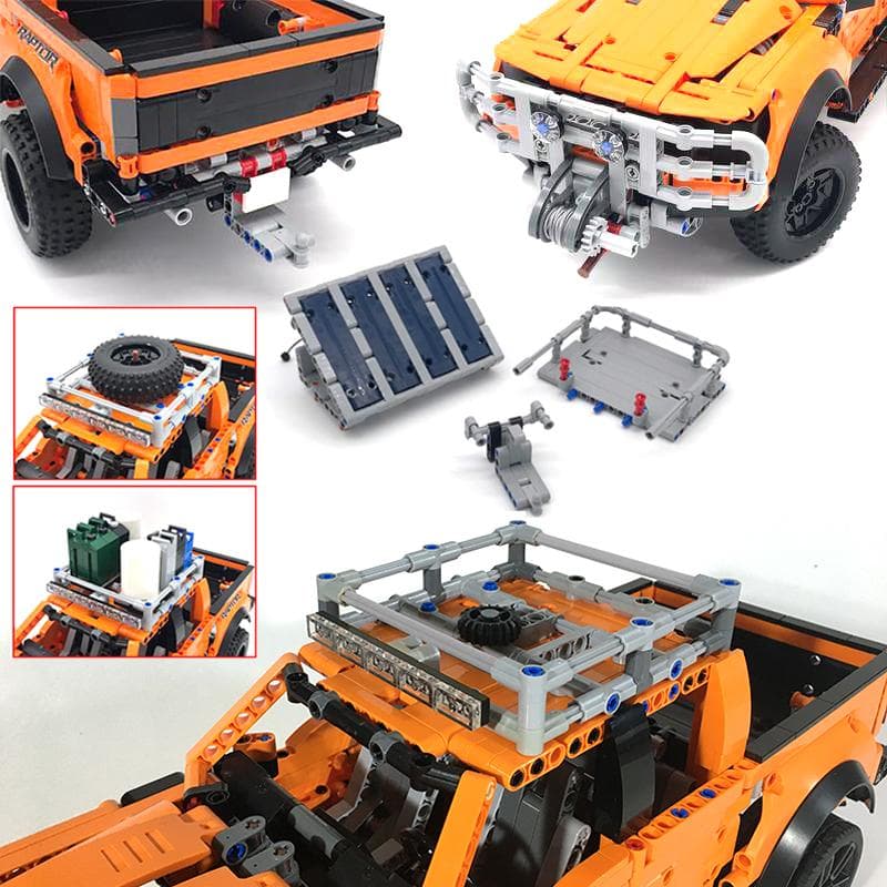 Geschikt voor Pickups F-150 Raptor 42126 Stenen Set Auto MOC Trekhaak Kraan Platform Afdekking Gemodificeerde Bouwstenen Doe-het-zelf Speelgoed Cadeau