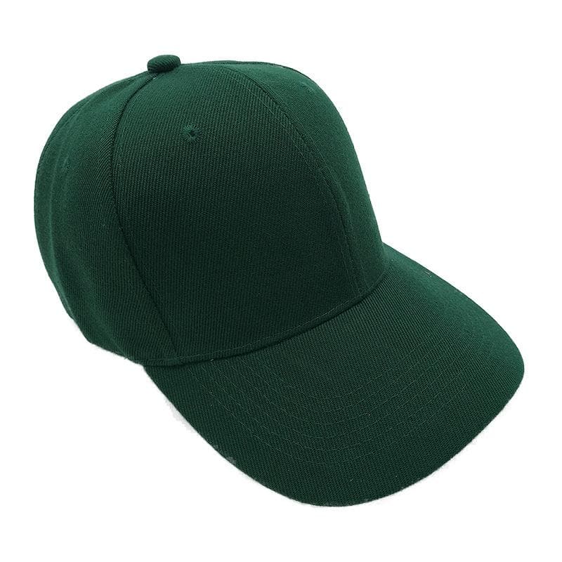 Unisex-hoed Effen gebogen zonneklephoed Buiten Stofdichte baseballpet Effen kleur Modieus Verstelbare vrijetijdspetten Heren Dames donkergroene kleur