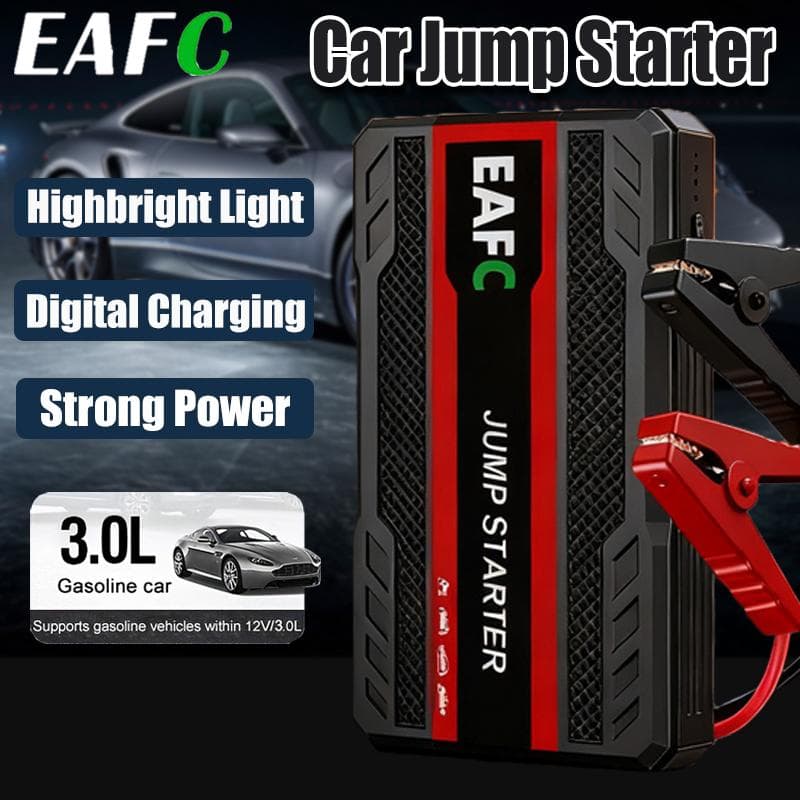 EAFC Draagbare Auto Startbooster, Noodstroombank Mobiele Stroomvoorziening - 12V Noodaccu Booster Lader