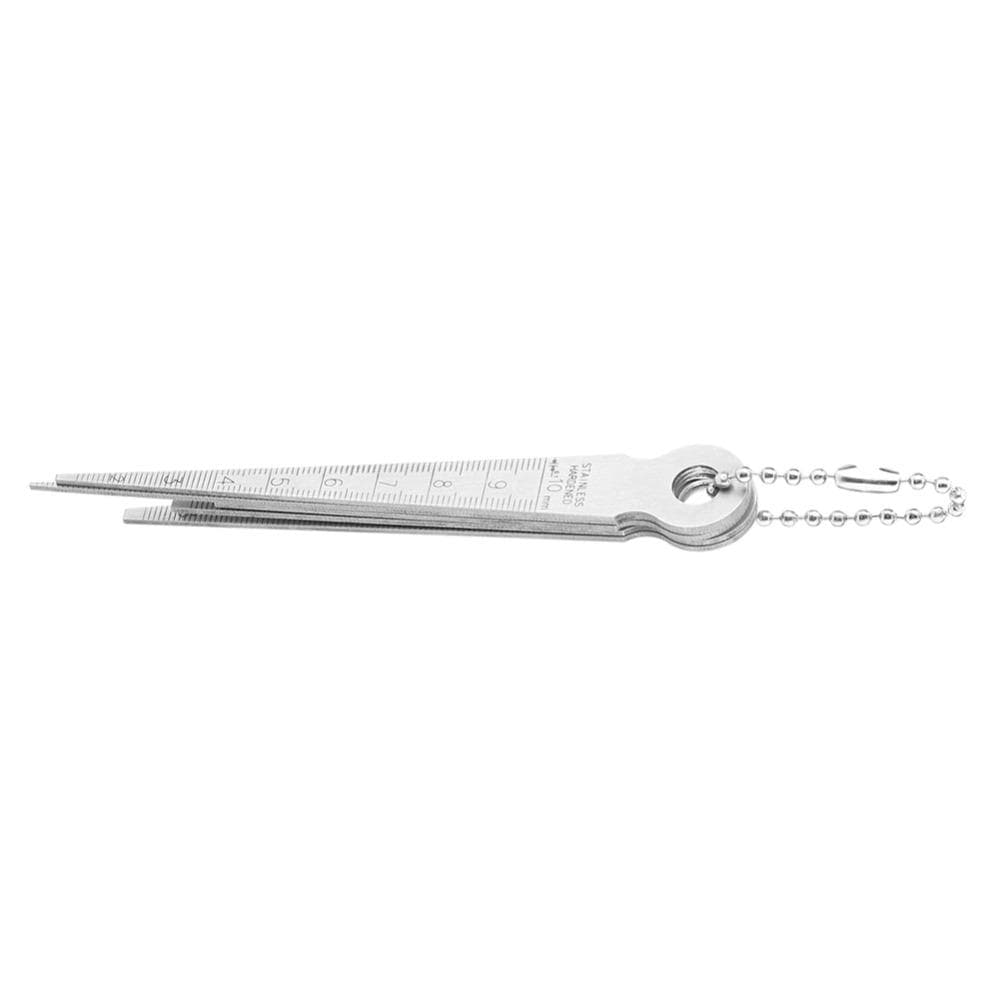 Metrische RVS Voelermaat 1-10mm 5 Bladen Gatdiameter Meetinstrument Conisch 0,1mm Nauwkeurigheid Conische Voeler voor Ontwerpers Ingenieurs