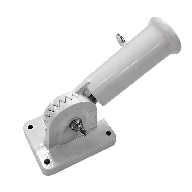 180 Graden Verstelling Muurmontage Vlaggenstok Beugel Aluminiumlegering Muur Vlaggenhouder Vlaggenstok Montagevoet met Accessoires wit