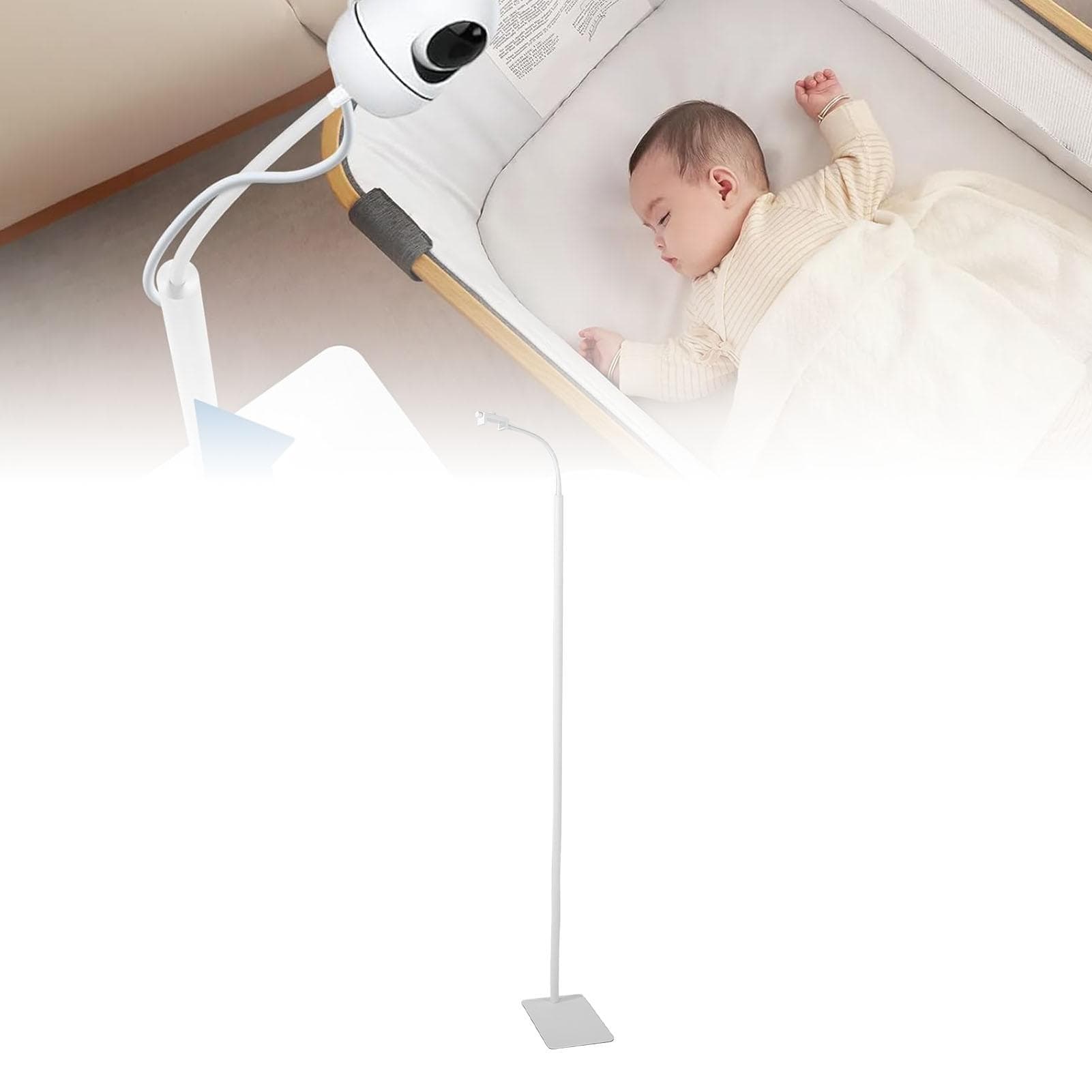 Babycamera Vloerstandaard Houder Bevestiging   Hoogte Draaibaar Zwanenhals Bevestiging   Geschikt voor Infant Optics DXR-8 Pro