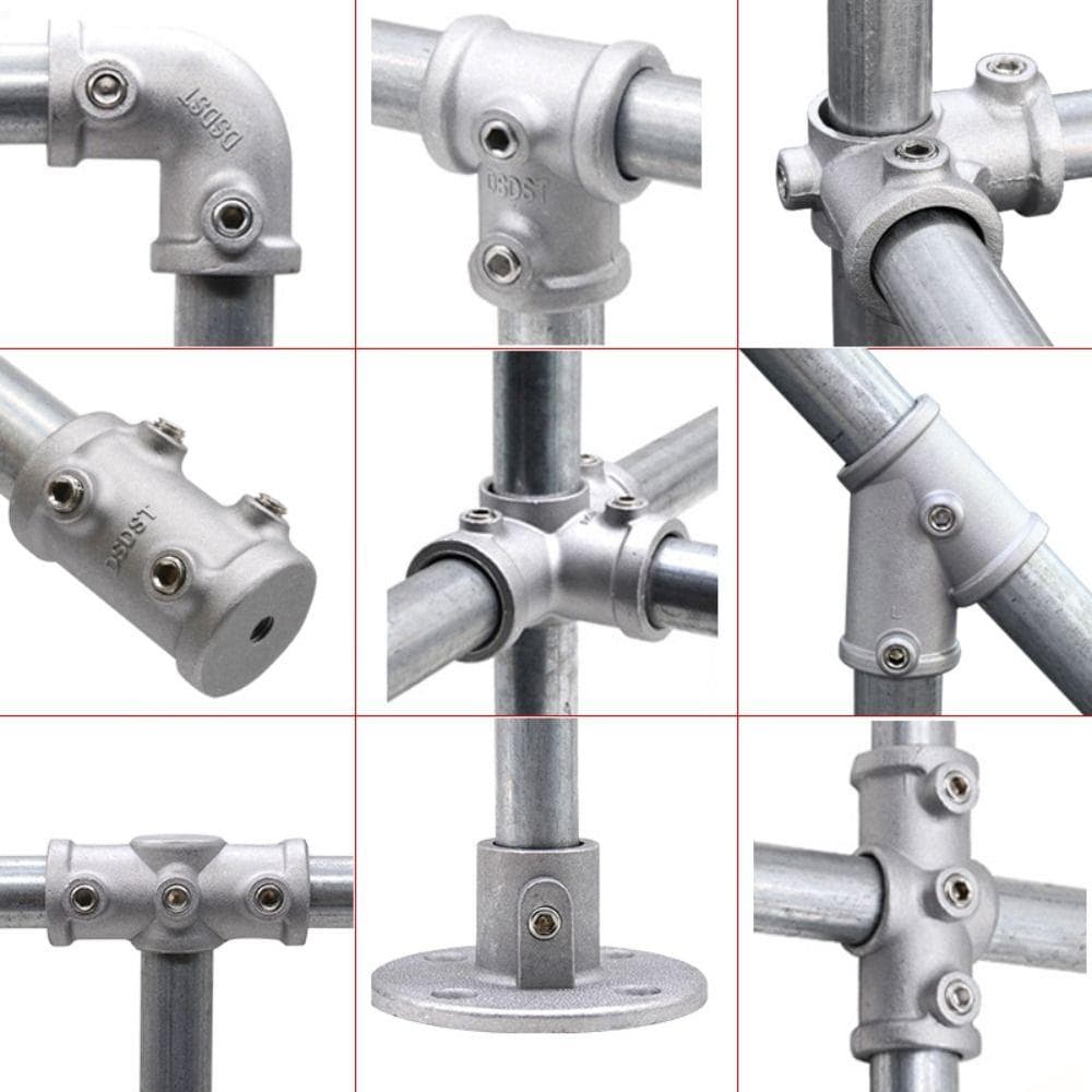 Bevestigingsmiddelen voor frame van aluminiumlegeringstaal 1\2''/3\4  Ronde buisconnector Stalen buisplank