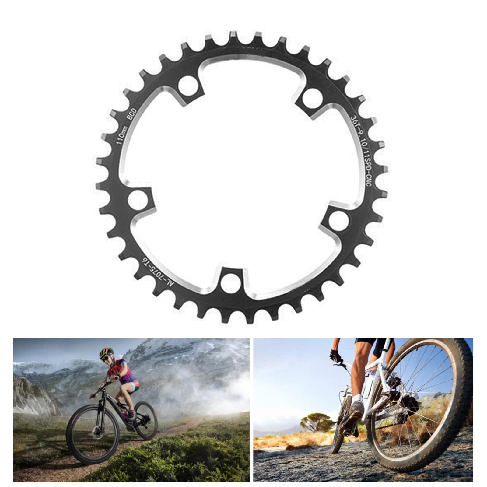 Kettingblad Direct Gemonteerd Mountainbike 5 Schroeven Rond Kettingblad 110BCD/130BCD Narrow Wide Kettingblad voor Fietsen Crankstel