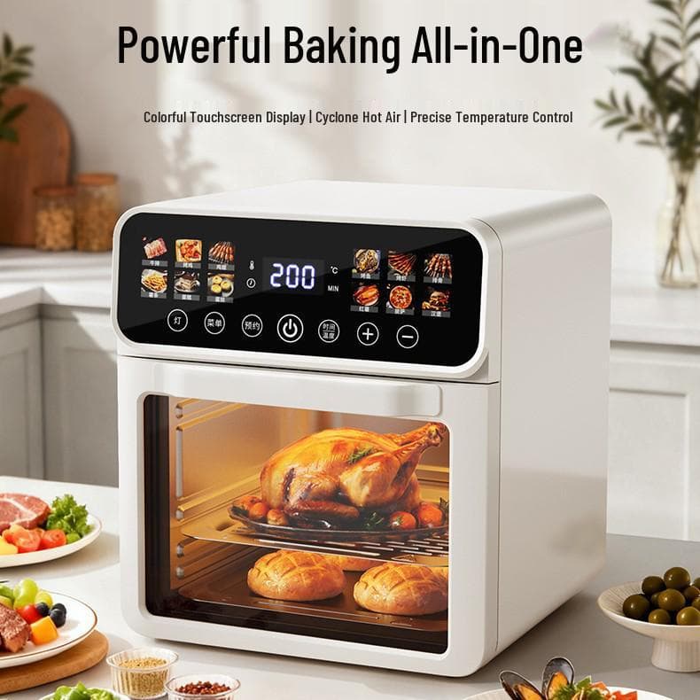 2025 Slimme Multifunctionele Oven: Bakken, Airfryen, Stomen, Roosteren, Magnetron – Grote Capaciteit Alles-in-één