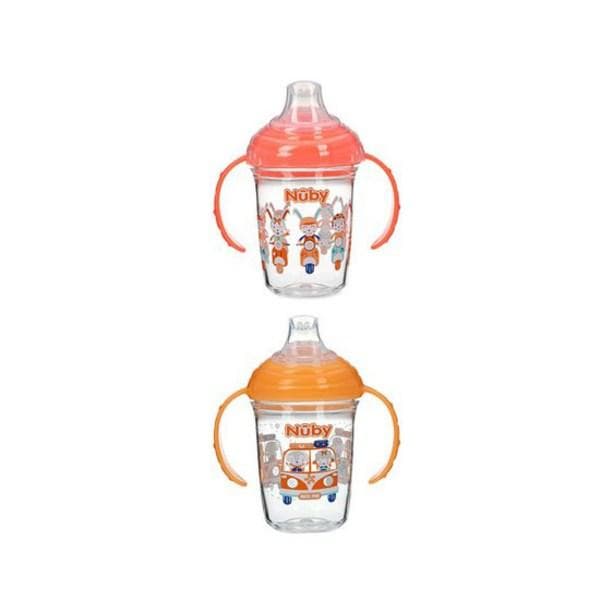 Nuby Tritan TT Day & Night Tuitbeker 240ml x 2 soorten, 1 set, Dag, Nacht